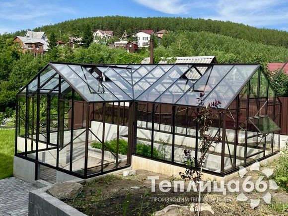 Алюминиевая теплица Ботаник Т-34 с тамбуром